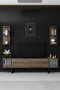 Hanah Home Mueble para Televisor Chrome Line - Nogal, Negro